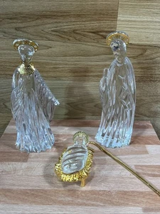 Belén de cristal Gorham - José, María y el Niño Jesús - Imagen 1 de 8