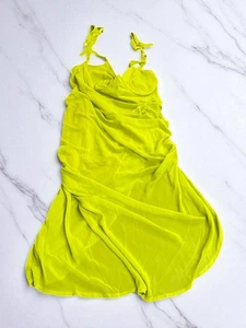 PLT Plus Olive Draped Midi Dress – Size UK 24 – BNWT - Sweetheart Neck - Picture 1 of 5