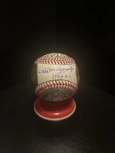 HAND PAINTED 1/1 1960 Bill Mazeroski AUTOGRAPHED World Series Champs Baseball - Picture 1 of 5