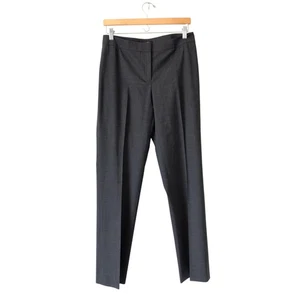 Lafayette 148 NY Barrow Virgin Wool Straight Dress Pants Gray 8 Career Trouser - Picture 1 of 8