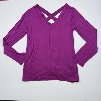 Camisa Lilly Pulitzer Mujer Pequeña Púrpura Manga Larga Cruzada Cuello en V Modal Foto 1 de 4