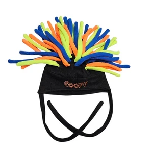 Disney Goofy Hat Black Fleece Colorful Hair Tie Straps Unisex Adult Size Dreads - Picture 1 of 6