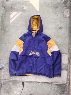 Vintage STARTER Los Angeles Lakers 90s Mens Size XL Pullover Half Zip Jacket - Image 1 of 4