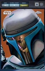 Topps Star Wars Card Trader Jango Fett Mace Chrome Reflections Legendary DIGITAL - Picture 1 of 2