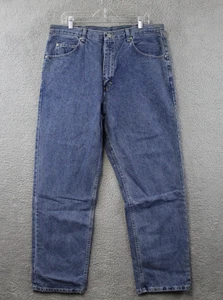 Wrangler Jeans Mens 36 X 32 Relaxed Fit Flex Five Star Blue Western Denim Pants - Picture 1 of 11
