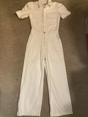 Macacão Citizens of Humanity Miki tamanho 0 salgueiro branco 1807-1186 algodão orgânico - Imagem 1 de 4