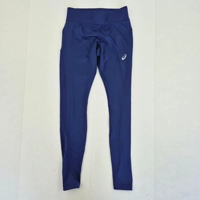 ASICS Leggings XS 6 Blue Women's Running Polyester Elastic Stretch Sportswear - Image 1 of 4