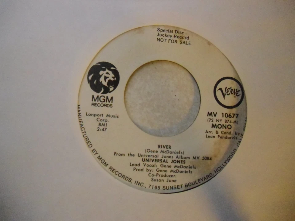 Universal Jones River/Same [Mono&Stereo] 45 RPM  Verve Records EX jazz funk Foto 1 de 1