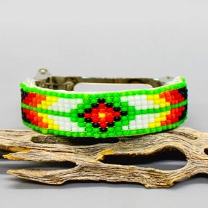 NATIVE AMERICAN BEADWORK-BEADED PONYTAIL HOLDER by THELMA GLEASON-NAVAJO - Picture 1 of 3