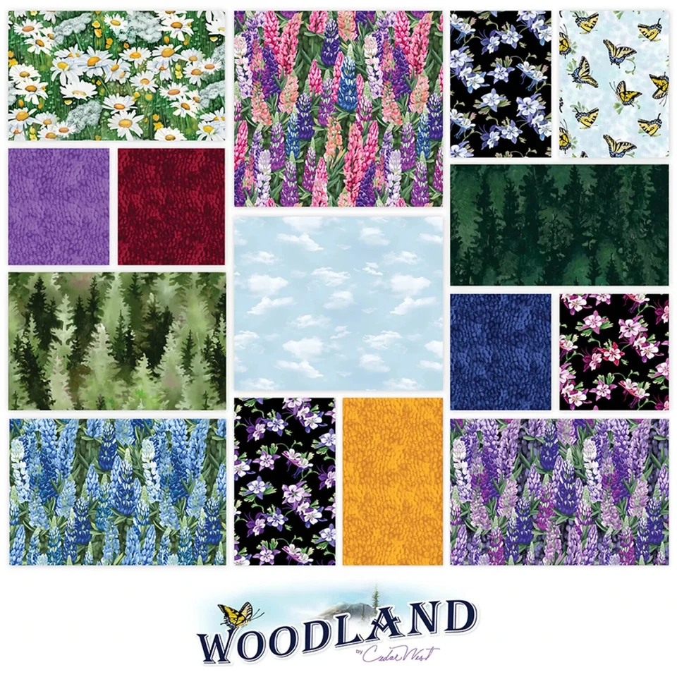 Woodland Layer Cake/Stacker by Cedar West for Clothworks (42) 10 Inch Squares - Image 1 of 2