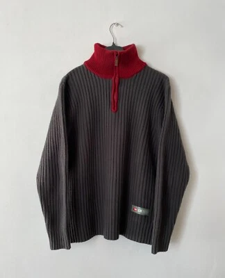 Vintage Diesel 1/4 Zip Knit Sweater - Image 1 of 4
