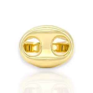Puffed Mariner Link Ring - Size Variation - 10K Yellow Gold - Picture 1 of 17