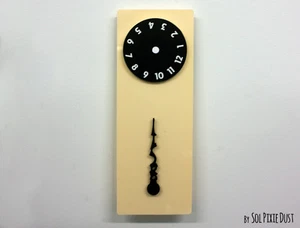 Stable Hand, Rotating Numbers - Beige Wall Clock - Picture 1 of 5
