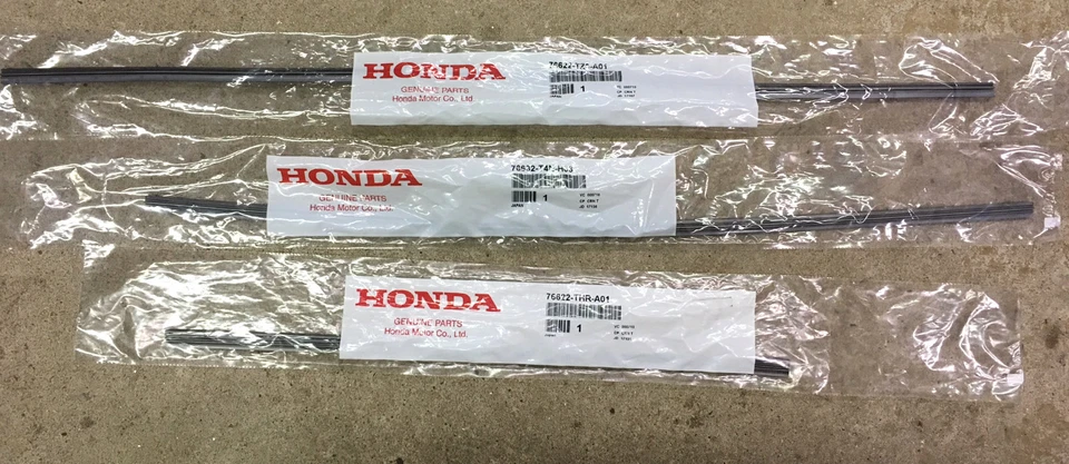 Genuine OEM Honda Odyssey Front & Rear Wiper Rubber Insert Set Inserts 2018-2025 - Image 1 of 2