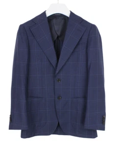 SUITSUPPLY Havana Patch Wide Lapel HL Slim Blazer Men's UK 36 Plaid Wool - Picture 1 of 14