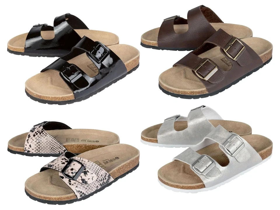 ESMARA Damen Pantoletten Sandaletten Lederdecksohle Schlappen Schuhe 37 / 41 NEU