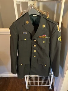 Vintage Vietnam US Army  Jacket 37R  W/pants, Tie, Patches & Pins 60-67 Pin - Picture 1 of 11