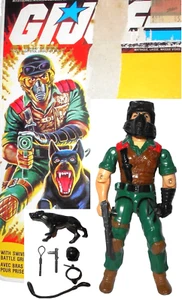 GI JOE de colección 1984 MUTT JUNKYARD manipulador de perros completo archivo de tarjeta de respaldo - Imagen 1 de 11