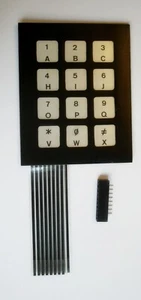 Clavier matriciel à membrane 12 touches, pour inscriptions à personnaliser - Imagen 1 de 6