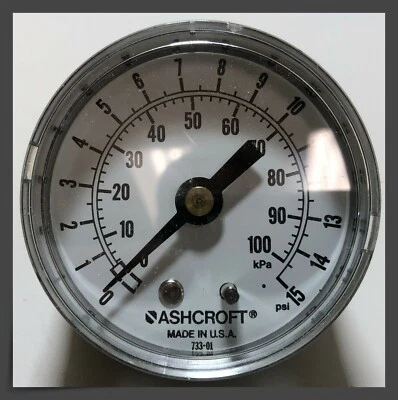 GC200 Dixon ABS Standard Dry Gauge Center 1/4" NPT Back Mount 2" Face - Image 1 of 4