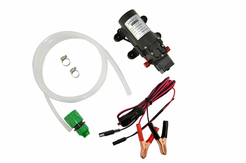 12V 4.3lpm 35psi Pressure Pump, Wiring & Hose Kit. Water Heater Camp Caravan 4wd - image 1 of 1