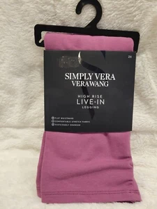 Leggings Simply Vera Wang High Rise Vivo en Algodón Púrpura 2X (20W-22W) Nuevo - Imagen 1 de 2