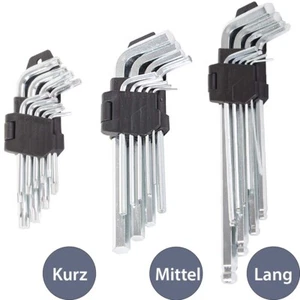 Innensechskant Kugelkopf Torx Sechskantschlüssel Winkelschlüssel Satz 9-tlg - Bild 1 von 13