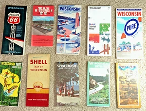 10 MAPPE STATO DEL WISCONSIN - Mappe Autostradali Ufficiali / Altre - Foto 1 di 12