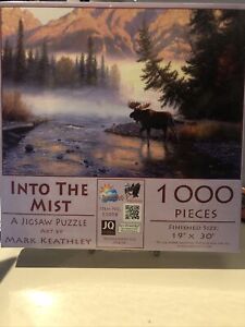 Jigsaw Puzzle Animal Wild Moose Into the Forest Mist 1000 pieces NEW made in USA