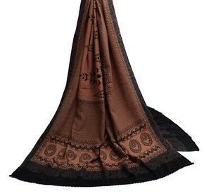 Sushila Vintage Indian Dupatta Blend Woolen Printed & Woven Long Stole Hijab - Picture 1 of 10