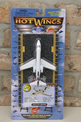 Avión de metal fundido a presión Hot Wings Private Jet 2021 #13109 - NUEVO stock antiguo Foto 1 de 3