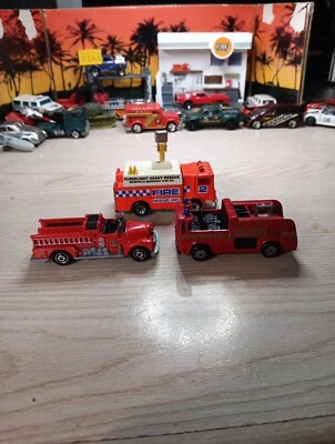 Matchbox Fire Department Die Cast Red & Orange China - Image 1 of 4