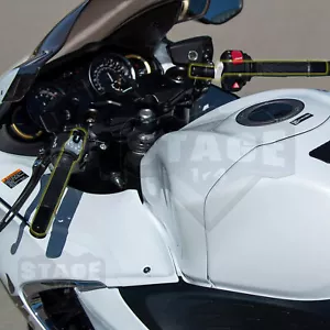 MOFUN Pullback + Raise Handlebar Bar Risers For 2008-20 Suzuki Hayabusa GSX1300R - Foto 1 di 6