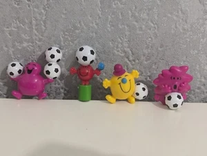 MR MEN Set Of 4 Football Pencil Toppers Figures Toys - Picture 1 of 7