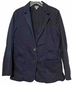 J. Jill Damen Blazer Jacke Baumwolle Stretch dunkelblau 2 Knöpfe Größe S - Bild 1 von 12