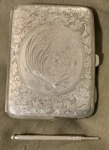 Memoria de ayuda (JG) de plata 1901 con sello distintivo y lápiz plateado 118 g peso - Imagen 1 de 12