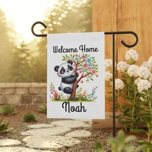 Welcome home Baby Announcement, Garden Flag Personalized, Baby Shower Gift - Picture 1 of 9