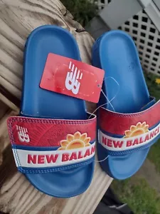 NEW BALANCE DAVID SUNFLOWER SEEDS BASEBALL SOFTBALL KIDS SLIDES SANDALS SIZE 1 - Picture 1 of 5