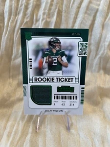 2021 Zach Wilson Contenders Rookie Ticket GREEN Foil PATCH RSV-ZWI New York Jets - Bild 1 von 2