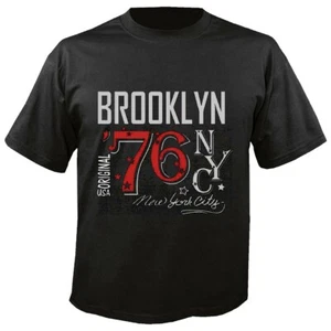 Camiseta BROOKLYN NEW YORK CITY AMERIKA CALIFORNIA EE. UU. RUTA 66 CAMISETA DE MOTOCICLISTA NY MOT - Imagen 1 de 1