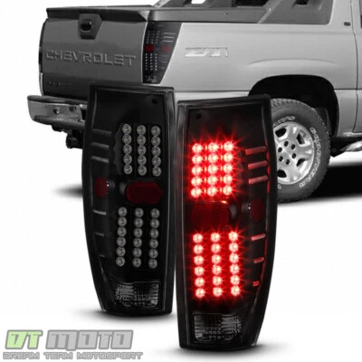 NEW Black Smoke 2002-2006 Chevy Avalanche 1500 2500 LED Tail Lights Brake Lamps - Image 1 of 4