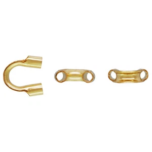 50pc, Gold Wire Guards, Gold Filled Horseshoes, Wire Protectors, .031 Medium - Picture 1 of 1