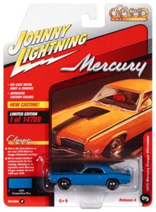 2021 Johnny Lightning *CLASSIC GOLD 4A* Blue 1970 Mercury Cougar Eliminator NIP! - Picture 1 of 2