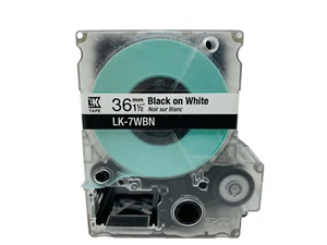 EPSON C53S657006 NASTRO NERO SU BIANCO 36mm X 9mt LK-7WBN PER LABELWORKS - Imagen 1 de 1