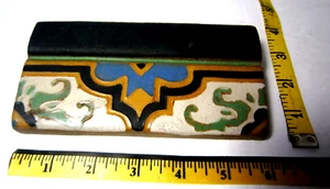 Antq. E. Batchelder Solid/Terracotta Tile/5 Color Glaze/ 5 7/8" x 2 7/8" x 1/2" - Picture 1 of 3