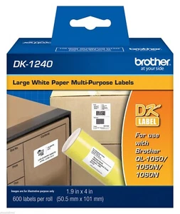 Etiqueta DK grande multiusos Brother DK1240 para impresora de etiquetas QL genuina DK-1240 - Imagen 1 de 1