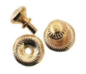 Dolls House 2 Victorian Door Knobs & Back Plates Miniature 1:12 Door Furniture - Picture 1 of 8