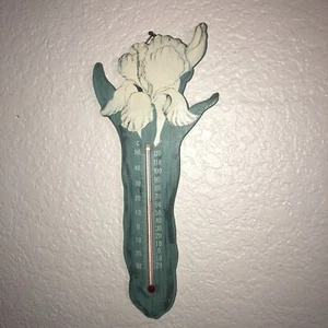 Silvestri handgefertigtes Iris Innenthermometer Wandbehang 10" Taiwan - Bild 1 von 6