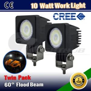 2x 10W LED FLOOD LIGHT BAR OFF ROAD REVERSE LAMP DRIVING 4WD WORK SPOT 12V 24V - Picture 1 of 6