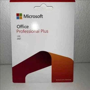 Microsoft Office Professional Plus 2021 Retail 1PC Windows product card Lifetime - Picture 1 of 1